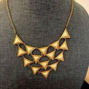 Triangles Linked Bib Fashion Necklace